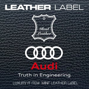 MFLL 16 - 천연가죽라벨 아우디 AUDIi Leather Label 주차알림판 /전화번호판