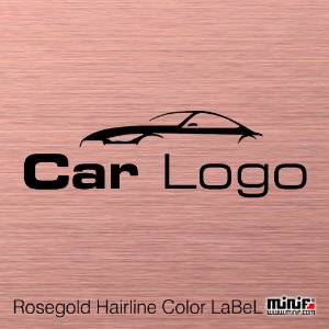 MFAL03 - 로즈골드헤어라인 라벨 Rosegold Hairline Color LaBeL 주차알림판 /전화번호판