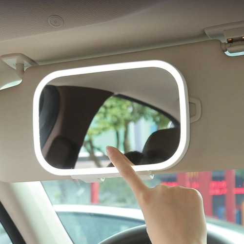차량용 LED 거울 룸미러 선바이저 화장거울 미러