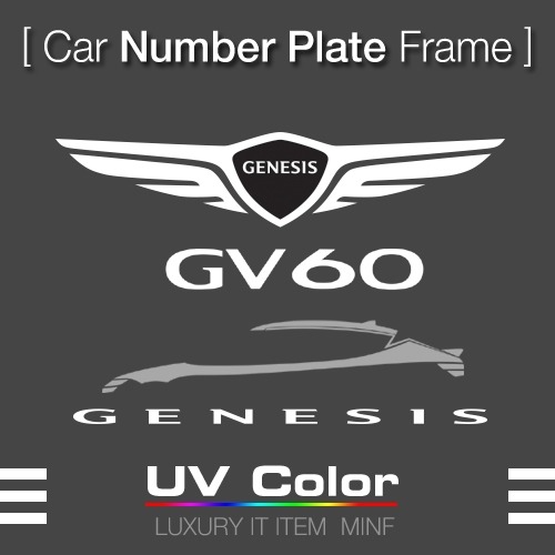 MUNP23 - 제네시스 GV60 Number Plate Frame 넘버 플레이트 /번호판가드 프레임