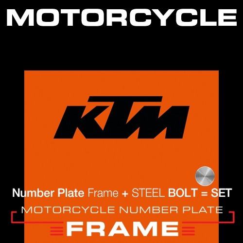 MFMC15 - KTM 3LINE + BOLT SET 모터사이클 넘버 플레이트 + 번호판볼트(3개1세트)