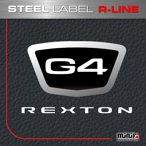 MFSL113 - G4 REXTON G4렉스턴 R-LINE STEEL LABEL 주차알림판 /전화번호판