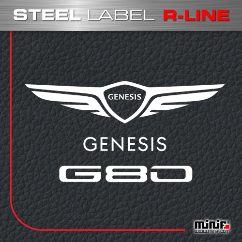 MFSL137 - 2020 제네시스 G80 R-LINE STEEL LaBEL 주차알림판 /전화번호판