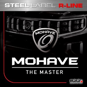 MFSL130 - MOHAVE MASTER 모하비 더마스터 R-LINE STEEL LABEL 주차알림판 /전화번호판