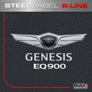 MFSL105 - 2016 제네시스 EQ900 R-LINE STEEL LABEL 주차알림판 /전화번호판
