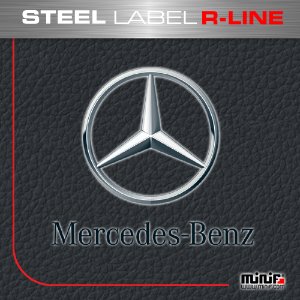 MFSL68 - BENZ R-LINE STEEL LABEL( 내부용 ) 주차알림판 /전화번호판