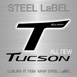 MFSL95 - 2015 TUCSON 올뉴투싼 STEEL LABEL 주차알림판 /전화번호판