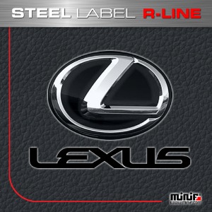 MFSL69 - 렉서스 LEXUS R-LINE STEEL LABEL (내부용) 주차알림판 /전화번호판