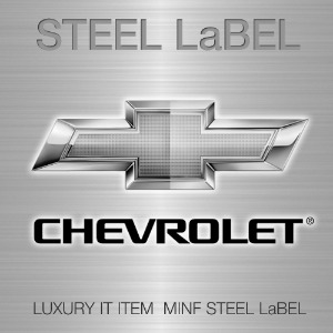 MFSL85 - 쉐보레 CHEVROLET STEEL LABEL(외부용) 주차알림판 /전화번호판
