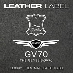 MFLL 06 - GENESIS GV70 LEATHER LaBeL 가죽 주차알림판 /전화번호판