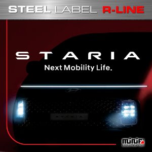 MFSL142 - STARIA 스타리아 R-LINE STEEL LABEL ( 내부용 ) 주차알림판 /전화번호판