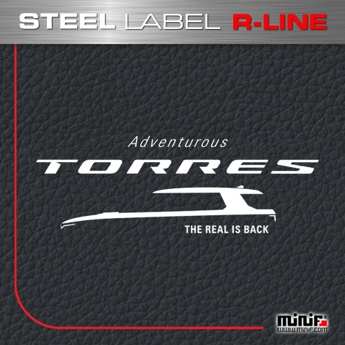 MFSL147- 토레스 TORRES R-LINE STEEL LABEL ( 내부용 ) 주차알림판 / 전화번호판